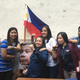 Duterte’s Hong Kong OFW fans strike a pose during a Sunday meeting.